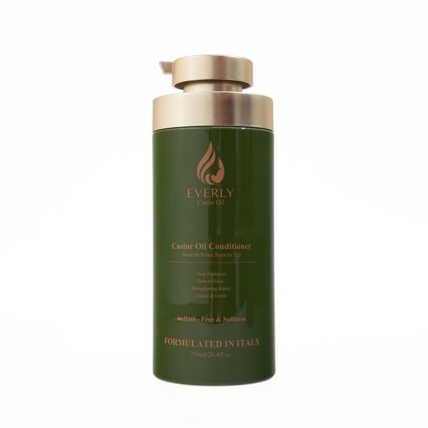 EVERLY CASTOR OIL CONDITIONER NOURISH FROM ROOT TO TIP SULFATE-FREE & SOFTNESS 750ml إيڤيرلي بلسم للشعر